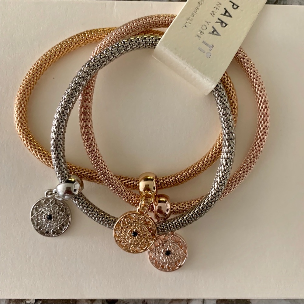 Set of 3 Evil Eye Stretch Bracelets